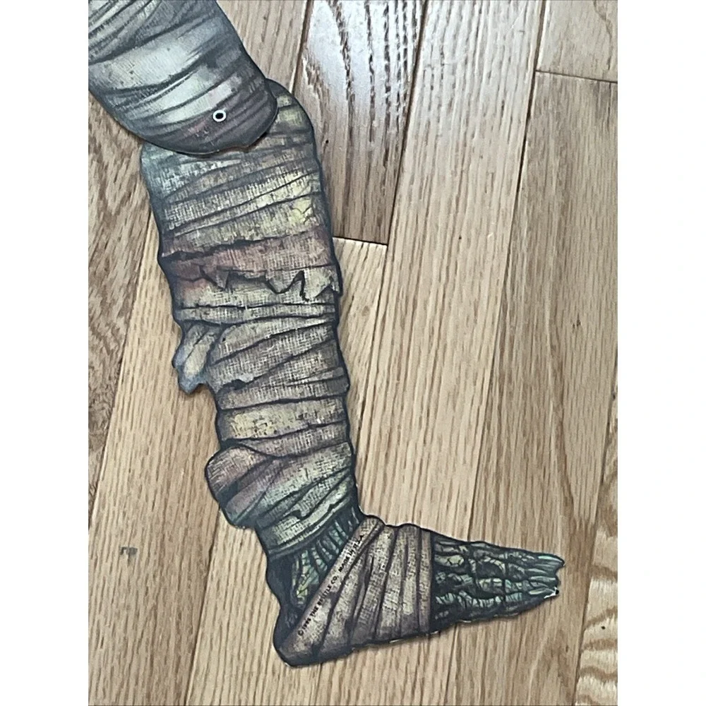 Vintage 1995 Beistle Jointed Die Cut Mummy Halloween Hanging Decor 41